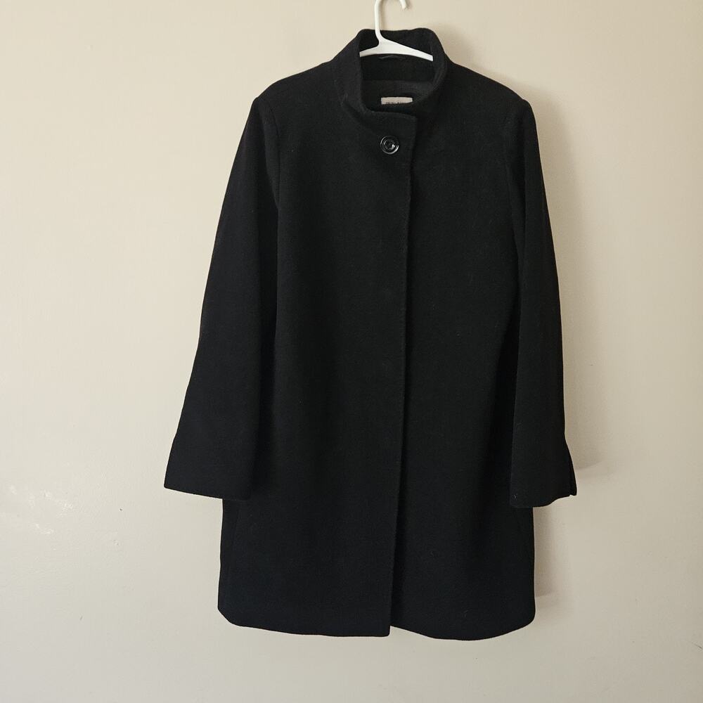 Cinzia Rocca Womens Wool Cashmere Coat Black Size 14